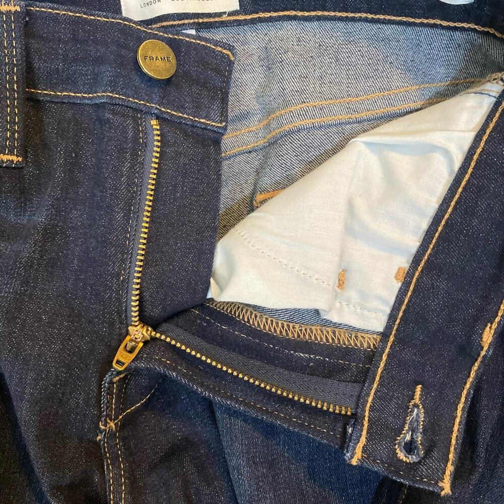 Frame Denim Jeans Women Size 25 Le High Skinny Crop Dark Blue Denim Stretch - Picture 7 of 14